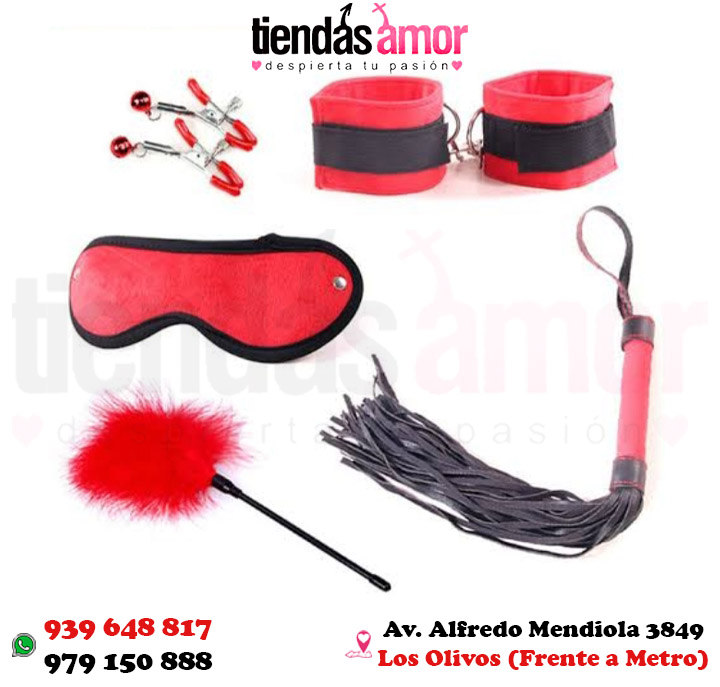 Kit Kamasutra rojo con negroSexshop Los Olivos